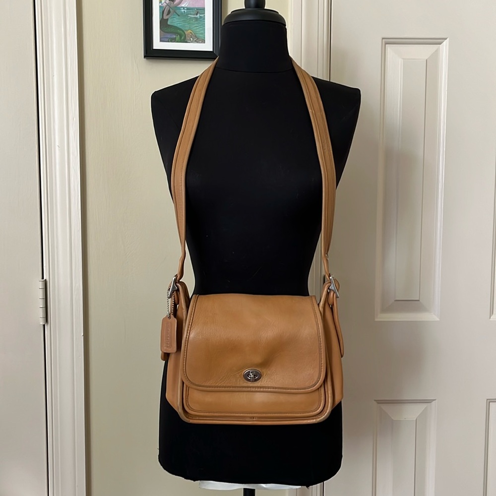 Coach small/medium tan crossbody bag